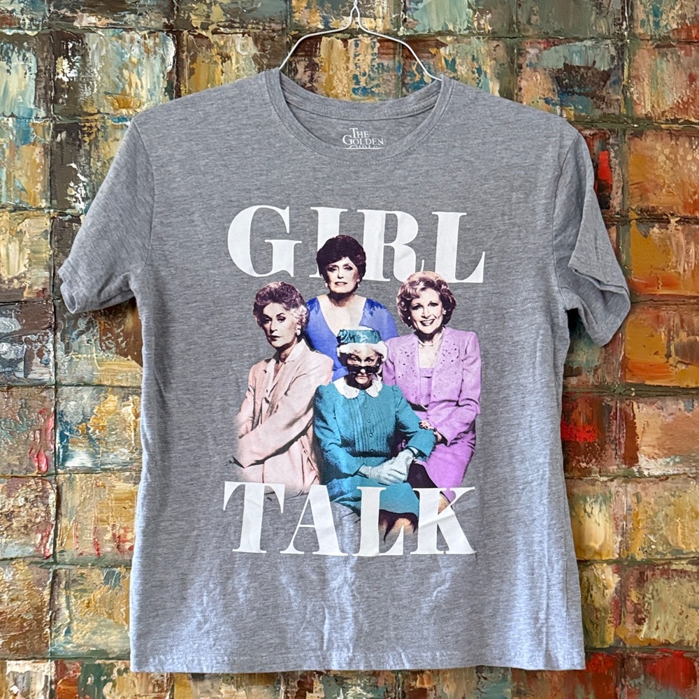 The Golden Girls "GIRL TALK" Graphic Tee - Gray